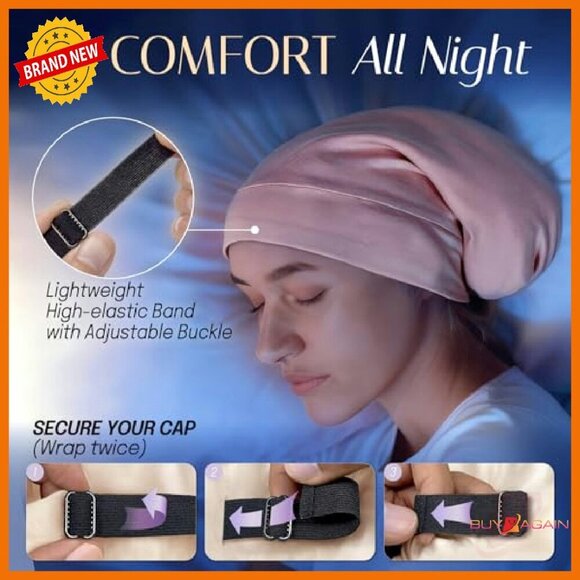 Extra Large Silk Bonnet for Sleeping, Adjustable Hair Protection Cap main image 7